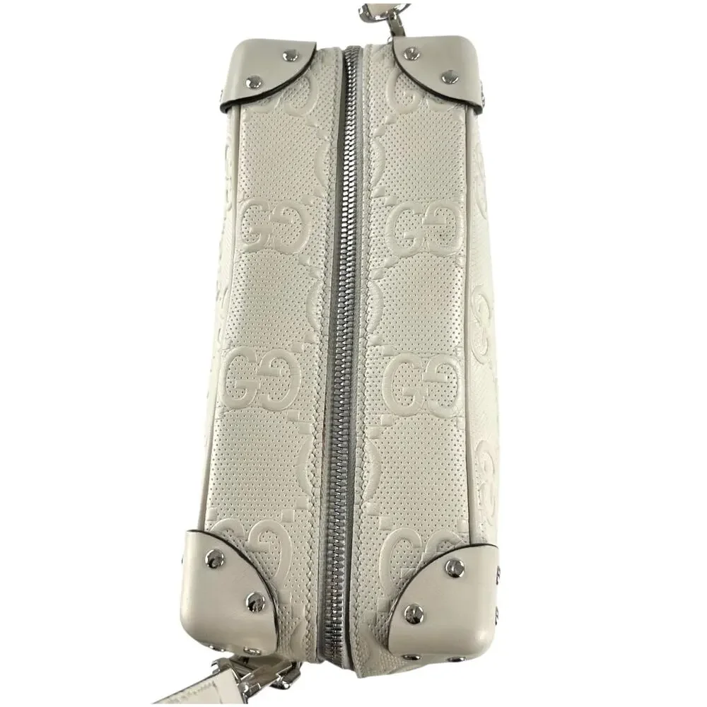 Gucci Ivory GG Embossed Shoulder Bag - Picture 5 of 9